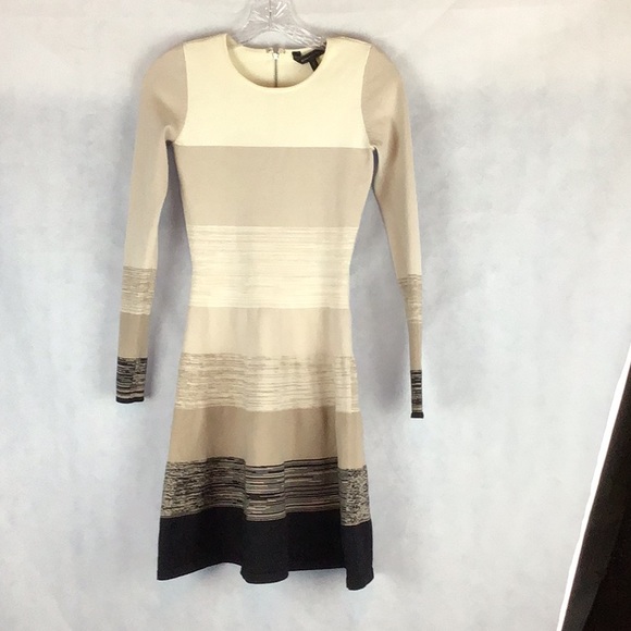 BCBGMaxAzria Dresses & Skirts - BCBGMAXAZRIA Black Eliza Striped Ombré Dress🛍